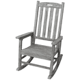 thumbnail image 5 of Tcbosik Outdoor Oversized Rocking Chair, Wood Porch Rocker with High Back for Adults, Lounge Chair for Garden, Lawn, Balcony, Backyard, Light Gray, 5 of 10