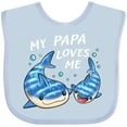 thumbnail image 3 of Inktastic My Papa Loves Me- Whale Shark Boys or Girls Baby Bib, 3 of 4
