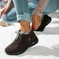 thumbnail image 5 of Gyexs Snow Boots for Women on Winter Warm Shoes Fashion Orthopedic Sneakers Lined Ankle Booties, Brown, Size 9, 5 of 8