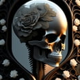 thumbnail image 4 of Stephen Chambers 20x20 Gold Ornate Wood Framed With Double Matting Wall Art Titled - Skull 20, 4 of 6