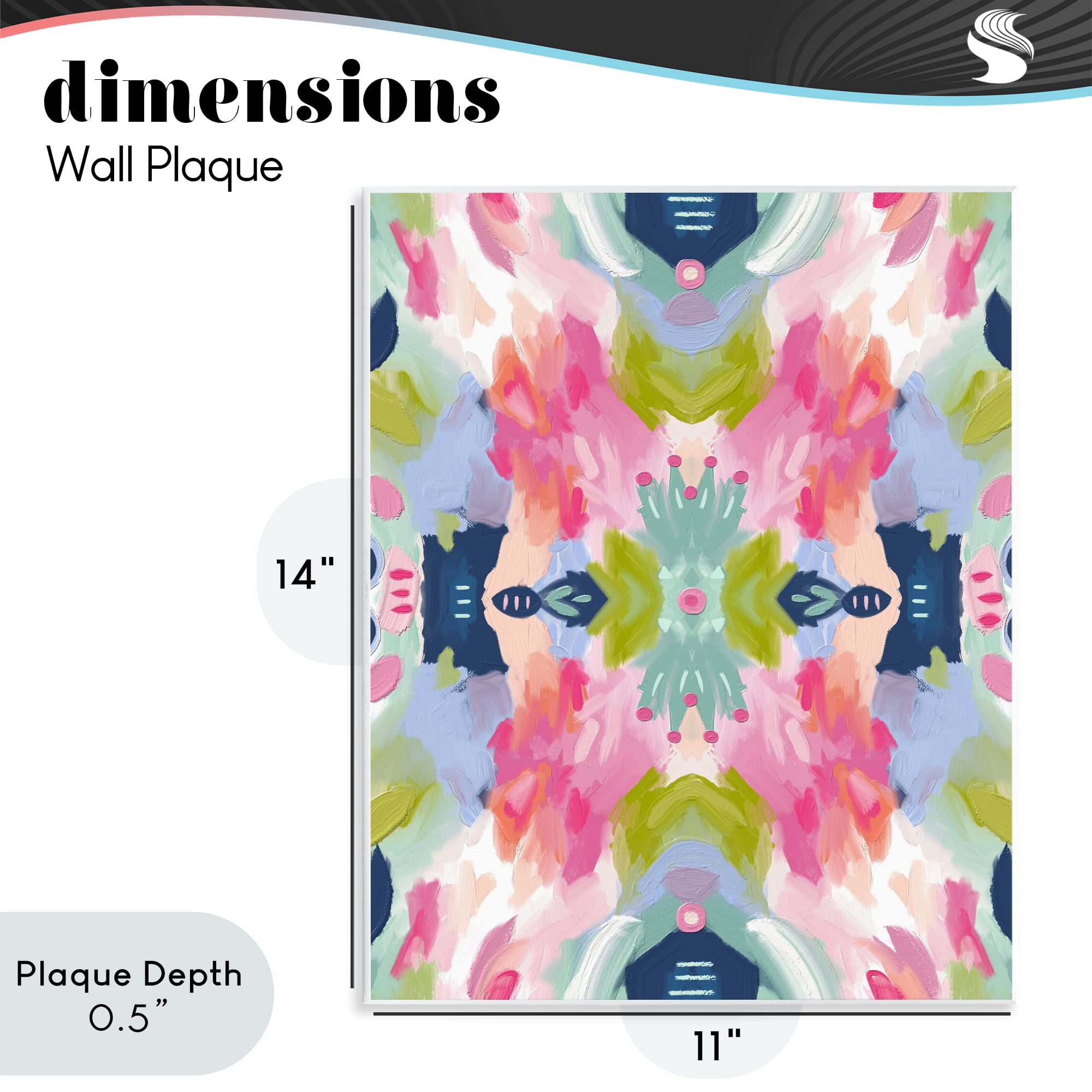 Stupell Industries Kaleidoscopic Floral Mandala Wall Plaque Art, design by Lisa Nohren