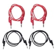 thumbnail image 1 of Cable de Prueba de Silicona de 4 Piezas Conector Banana de 4 Mm Apilable a Conector Banana Rojo + Negro, 1 of 8