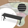 thumbnail image 3 of 54" Metal Outdoor Backless Bench, Heavy-Duty 2-Person Patio Dining Bench with Slatted Seat & X Legs, Outside Bench for Yard, Garden, Porch, 800 LBS Max Load, 3 of 9
