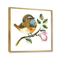 thumbnail image 3 of Designart 'Bluethroat Bird Sitting On A Branch' Traditional Framed Canvas Wall Art Print, 3 of 5