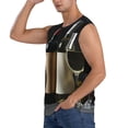 thumbnail image 3 of Balery Two Bottles Of Red And White Wine Camisetas sin mangas para hombre, absorbe la humedad y protege contra el mal olor.-Small, 3 of 7