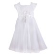 thumbnail image 2 of Richie House Little Girls White Crochet Top Tulle Dress 3, 2 of 2