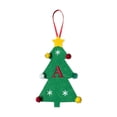 thumbnail image 4 of Sylvtty Christmas Tree Pendant Ornament with Lanyard 26 Letter Design Felt Fabric Holiday Xmas Tree Hanging Decoration, 4 of 7
