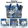 thumbnail image 2 of Tote Bag for Women - Pioneer Flower Shoulder Bag - Large Utility Work Duffle Bag with Zipper Handbag for Travel, Work, Sprots, 2 of 5