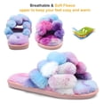 thumbnail image 7 of Barerun Women's Memory Foam Plush Fuzzy Slippers, Pink, 7 of 7