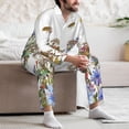 thumbnail image 7 of Sikiie Herbs and Wildflowers Mens Pajama Set, Soft Warm Long Sleeve Sleepwear, Cozy Button-Down Pjs for Men-XX-Large, 7 of 7