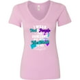 thumbnail image 3 of Inktastic Suicide Prevention Awareness I Wear Teal and Purple for Someone Who Meant the Women's V-Neck T-Shirt, 3 of 5