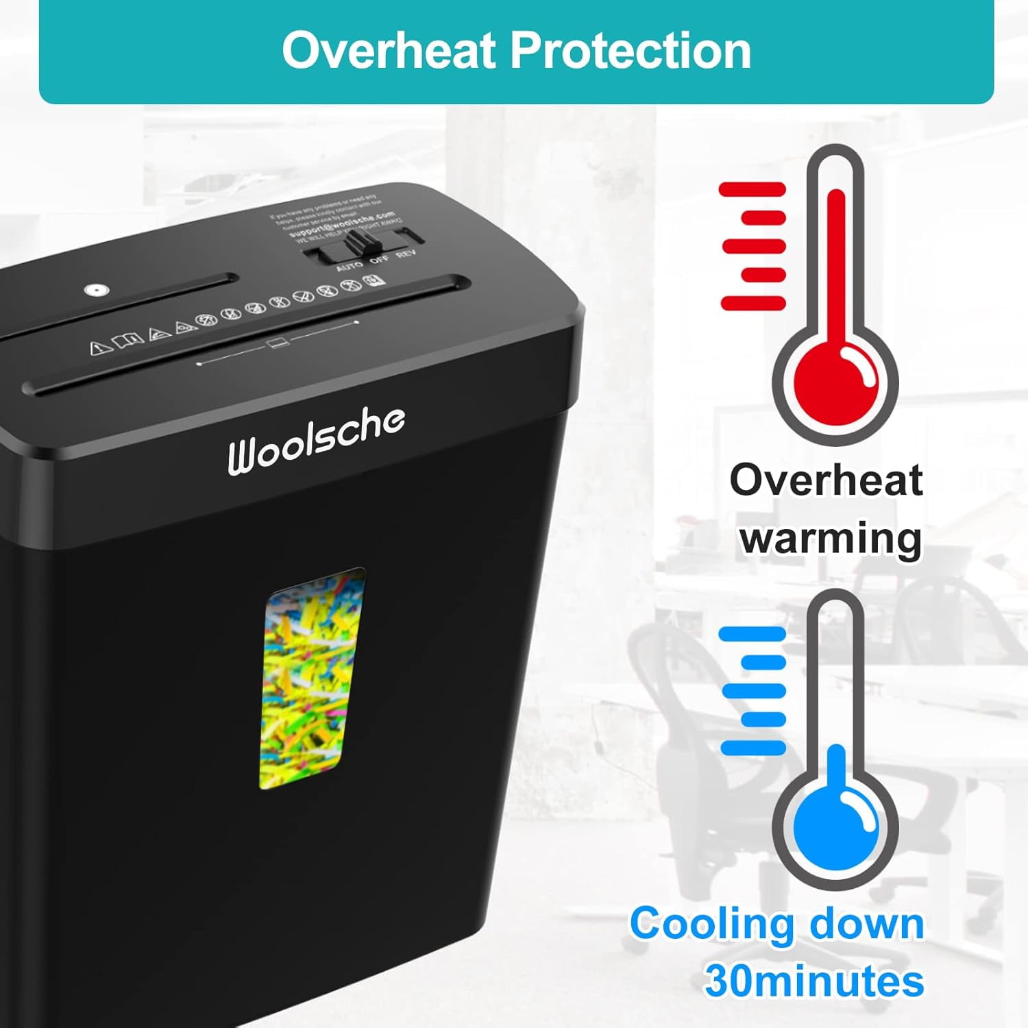 Hendoct 10-Sheet Cross Cut Paper Shredder, 13L Bin, Anti-Jam, P-4 High Security, Home Office, Etl Certified