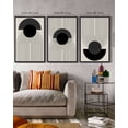thumbnail image 3 of Drsoum Black Boho Wall Art 16x24in3pcs Black Framed Bohemian Abstract Decor Prints Ready To Hang for Bedroom, 3 of 6