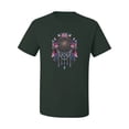 thumbnail image 2 of Wild Bobby, Dreamcatcher with Flowers, Pop Culture, Men Graphic Tees, Forest Green, 5XL, 2 of 3
