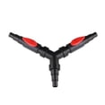 thumbnail image 4 of Valve Y Distributor Water Flow Splitter for Garden Pond Pumps Raceways Irrigation Hose Connector ABS Black"}, 4 of 5