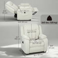 thumbnail image 3 of HOMCOM Massage Recliner Chair with Quiet Motor Pet-Friendly Fabric Cream, 3 of 10