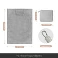 thumbnail image 4 of REGAL ESTATE, Super Soft 4 in 1 Travel Blanket Pillow with Luggage Sleeve and Backpack Clip, Gray, 4 of 5