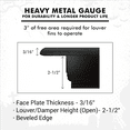 thumbnail image 4 of SET OF 3 Spooky Gothic Vent Cover 4"x10" Duct Opening (Overall 5-1/2"x 11-3/4") in Spider Web Solid Cast Aluminum Register Cover || Powder Coated Black with holes, 4 of 5