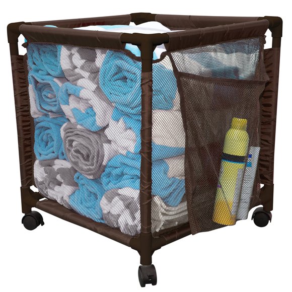 Caja organizadora para piscina Essentially Yours 46x46x51 cm marrón