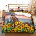 thumbnail image 1 of 3D Digital Printing Cartoon Horse Pegasus Pillowcase Quilt Cover Bedding Three-Piece Set FM14 180*200, 1 of 2