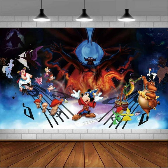 Fantasia Backdrop Banner Party Supplies Poster Movie Theme Background for Photography Birthday Decorations