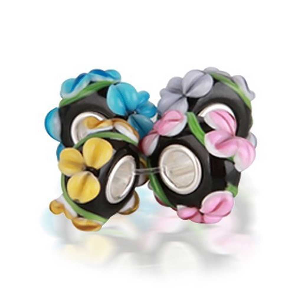 Ladybug LAMPWORK Murano Glass .925 European Bead Charm
