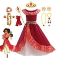 thumbnail image 2 of Disfraz de princesa Elena de Disney, vestido para niñas, ropa para niños, fiesta de Halloween, vestido de baile de cumpleaños, trajes sin mangas 5-6T (etiqueta 130) Gao Jinjia LED, 2 of 2