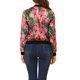 thumbnail image 3 of Chaqueta bomber para mujer Inspire Chic, corte ajustado, ligera, con cremallera, talla XS, verde y rosa, 3 of 7