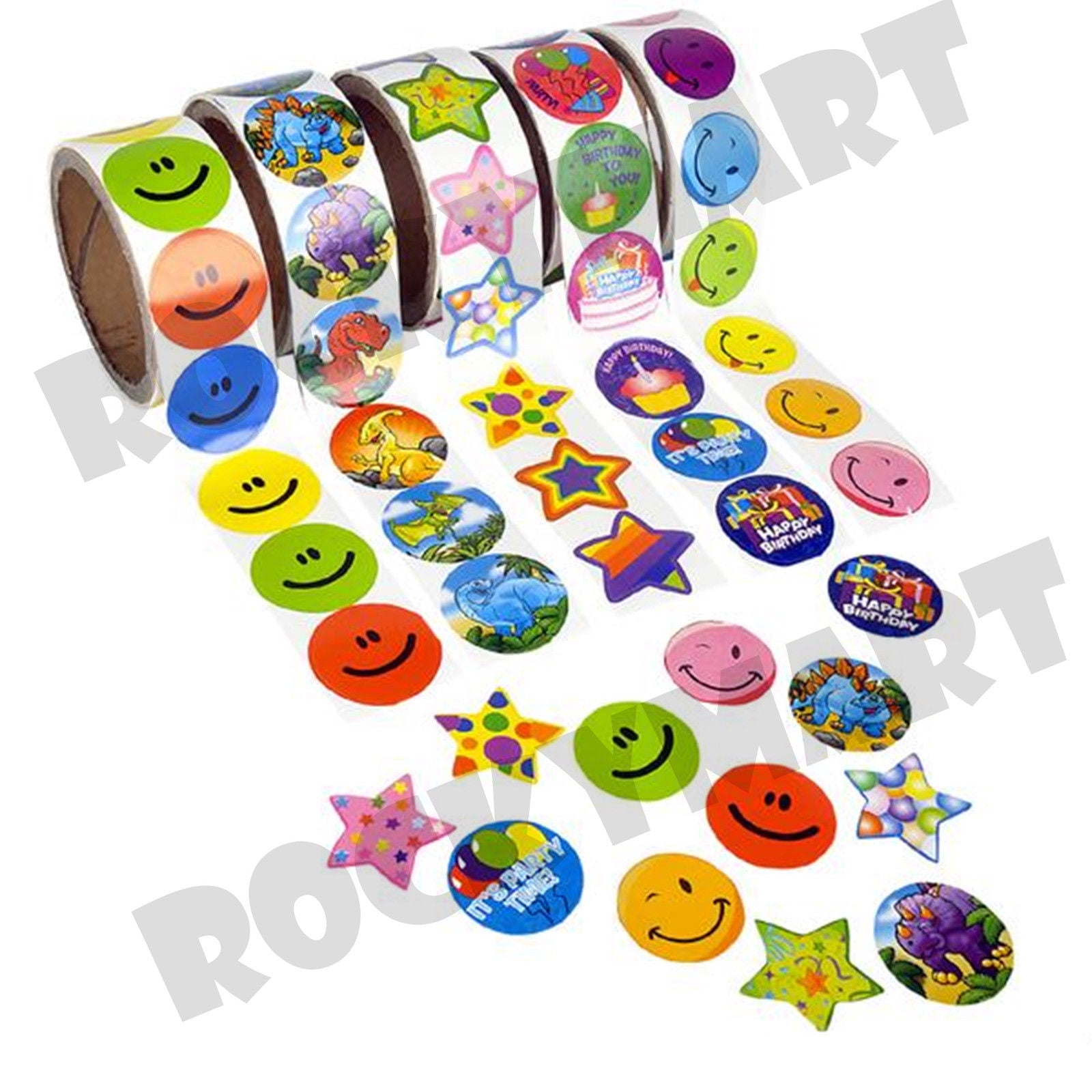 1000 Sticker roll assortment, 10 rolls