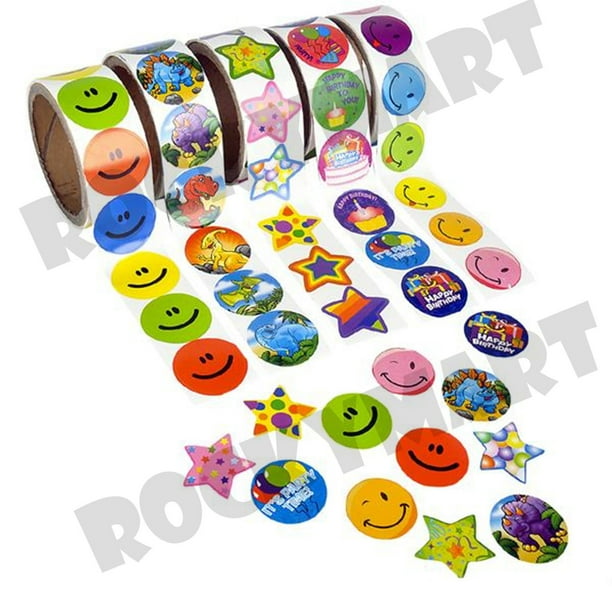 1000 Sticker roll assortment, 10 rolls