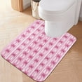 thumbnail image 6 of 2 Piece Soft Bathroom Rug Set Pink Bows Bath Mat and U-Shaped Toilet Contour Rug (16"x24"+20"x24"), 6 of 7