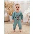 thumbnail image 4 of BemeyourBBs Newborn Baby Boy Duck Hunting Outfits Romper Spring Fall Winter Clothes Cute Mallard Embroidery Plaid Long Sleeve Jumpsuit One Piece Outfit, 4 of 9