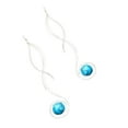 thumbnail image 2 of AYYUFE 1 Pair Exquisite Dangle Earrings Faux Turquoise Fall Resistant Elegant Long Style Hanging Earrings for Gifts, 2 of 8