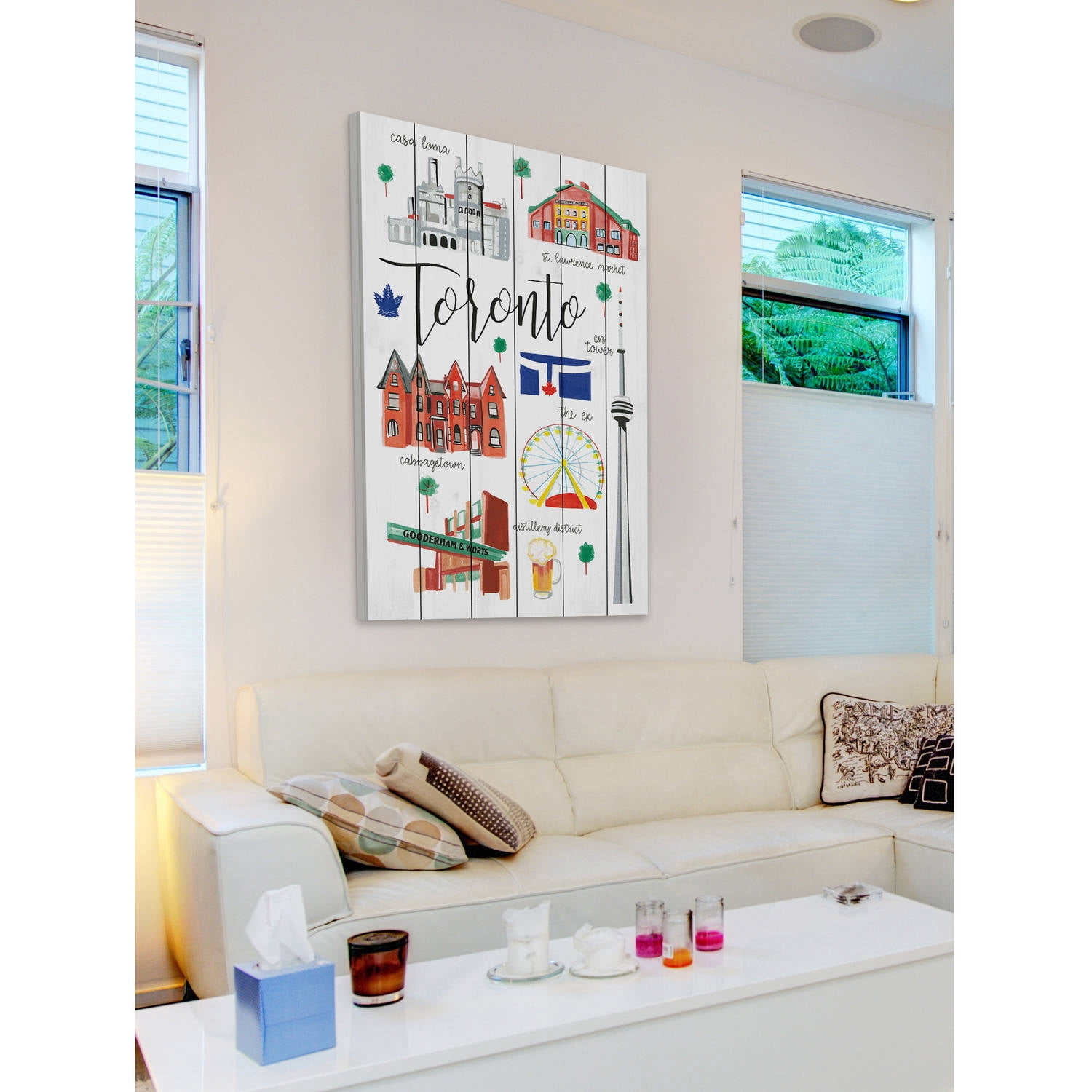 Marmont Hill "Toronto Life" by Molly Rosner Painting Art Print on White Wood