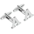 thumbnail image 1 of BodyJ4You 2PC Cufflinks Personalized Initials Letter A Men's Button Shirt Business Gift, 1 of 6