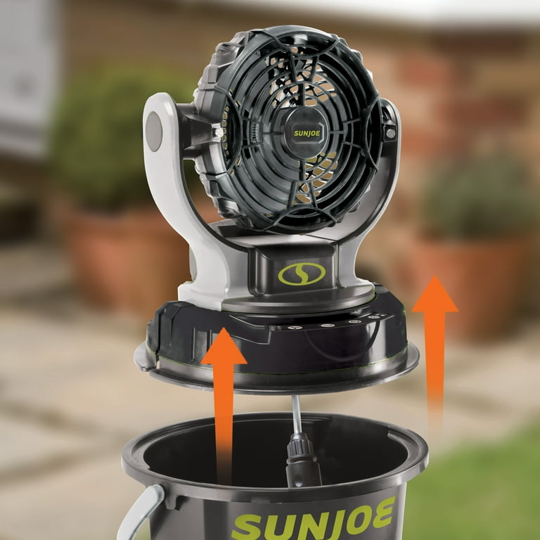 Sun Joe 24 Volt IONMAX Cordless Misting Fan Kit with 6 Gallon