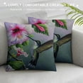 thumbnail image 3 of JRXY Bird Hummingbird Flay with Flower Pattern Farmhouse Decor Family Decoration Sign  Home Decorative Throw Pillow Case Cushion Cover Sofa Couch,  White, 3 of 5