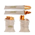 thumbnail image 1 of Pan De Lino Reutilizables, 2 Tamaños Diferentes, Bolsas Con Cordón, Bolsas De Almacenamiento Prácticas Bolsas De Almacenamiento De Alimentos Para Pan Casero 4 Bolsas Yuarrent HA013580-00, 1 of 5