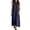 Navy, variant on Womens Summer Midi Casual Dresses Sleeveless Round Neck Loose Beach Vacation Sundress with Pockets
