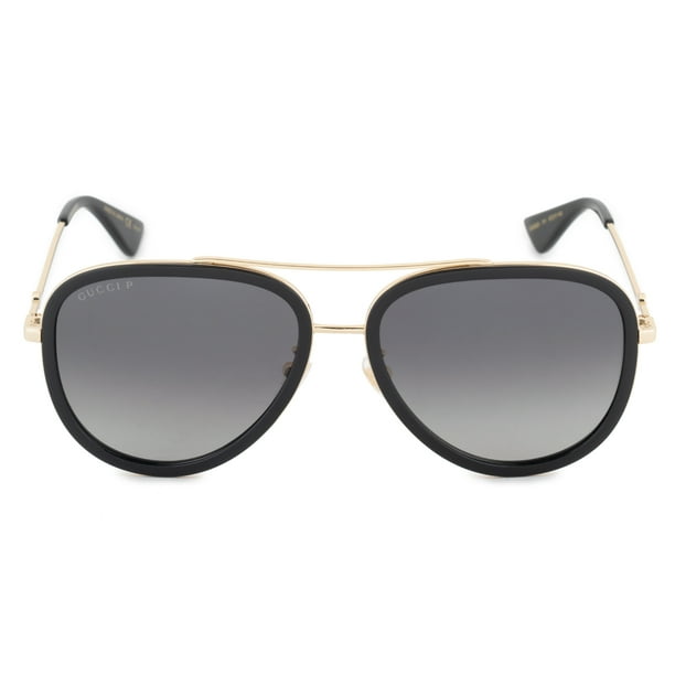 Gucci Gucci Polarized Grey Gradient Aviator Sunglasses GG0062S 011 57