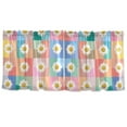 thumbnail image 7 of Yayeee Kitchen Curtains Tier Set of 2 Light Filtering 57"x36" Over Sink Window Panels, Pink Checkered Daisy, 7 of 7