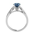 thumbnail image 4 of Mauli Jewels Engagement Rings for Women 1.00 Carat Blue Diamond Solitaire Engagement ring4 prong14K White Gold, 4 of 7