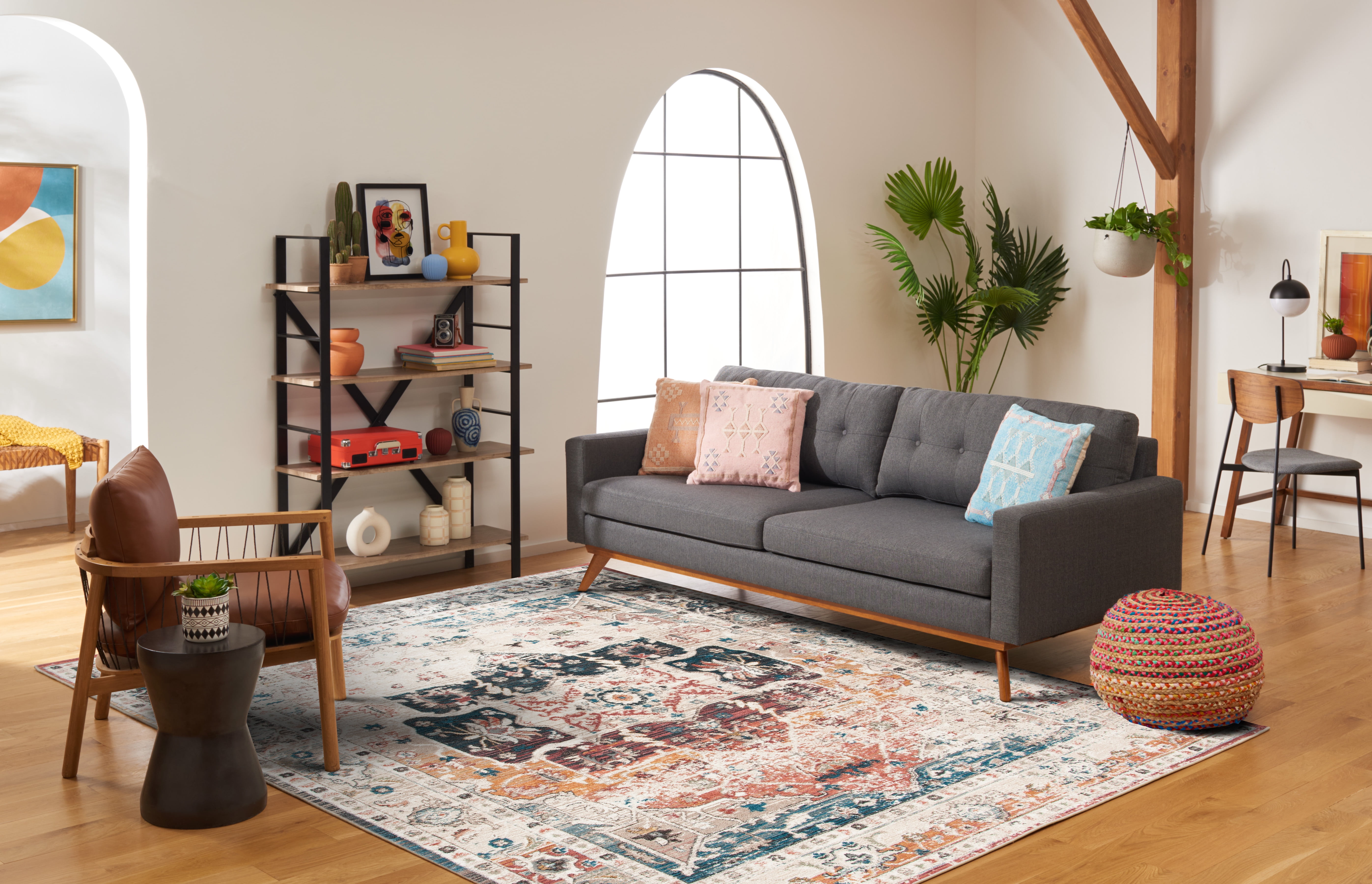 Safavieh Carlyle Anne Medallion Area Rug, Ivory/Blue, 5'3" x 7'6"