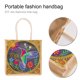 thumbnail image 2 of Cuadros Decorativos Bolso de mano con pintura de diamantes 5D DIY bolsa de Likrtyny  almacenamiento de lino ecológica organizador plegable reutilizable Kit de manualidades regalos, 2 of 7