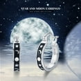 thumbnail image 2 of Midir&Etain Sun and Moon Earrings 925 Sterling Silver Star Hoop Huggie Earrings Hypoallergenic Moon Sun Star Jewelry Mothers Day Gifts for Women, 2 of 7