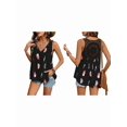 thumbnail image 3 of Women Summer Tank Tops Tanks V Neck Sleeveless T Shirts Black XL, 3 of 7