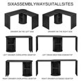 thumbnail image 5 of Wirrytor L Shaped Desk Corner Office Desk Computer Desk with Storage Cabinet, Gaming Desk, Gaming Computer Desks for Study,Working,Black, 5 of 9
