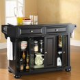 Crosley Alexandria Solid Black Granite Top Kitchen Island