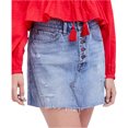 thumbnail image 1 of Free People Minifalda A-Line para Mujer, Azul, 29 Free People Mini, 1 of 1