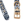thumbnail image 5 of Petco Brand - Bond & Co. Black & White Floral & Plaid Reversible Dog Collar, Large, Blue, 5 of 6